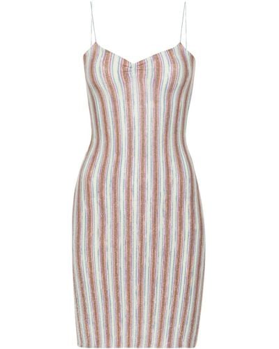 GIMAGUAS Simi Strip-pattern Mini Dress - Brown