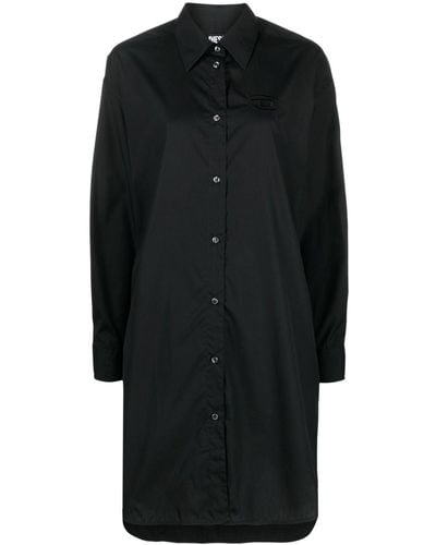 DIESEL D-lunar-b Cotton Shirt Dress - Black