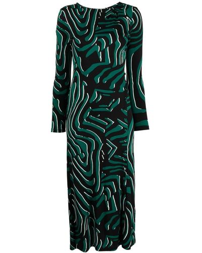 Diane von Furstenberg Midi-jurk Met Print - Groen