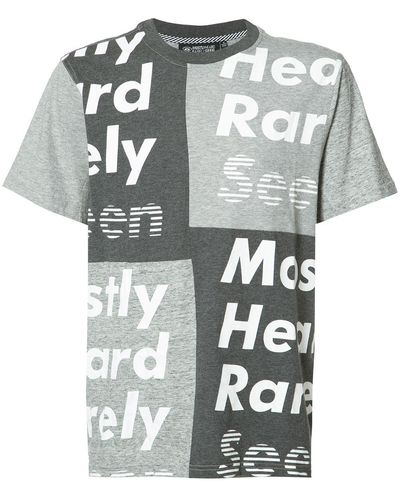 Mostly Heard Rarely Seen Patchwork T-shirt - Grey