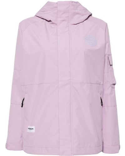 Chocoolate Logo-appliqué Hooded Jacket - Pink