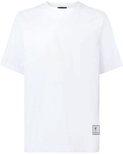 Giuseppe Zanotti T-Shirt mit Logo-Patch - Weiß