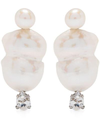 Simone Rocha Pearl-detail Drop Earrings - White