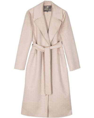 N.Peal Cashmere Single-breasted Cashmere Coat - Natural