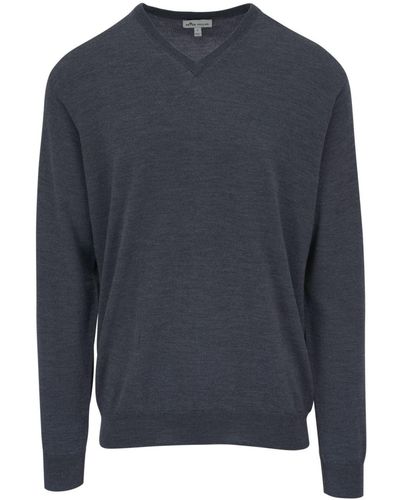 Peter Millar V-neck Jumper - Blue