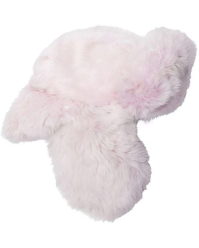Burberry Shearling Trapper Hat - Pink