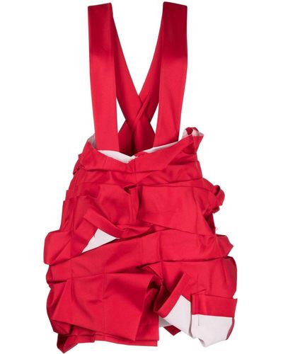 Comme des Garçons Gedeconstrueerde Mini-jurk - Rood