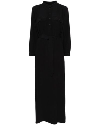 A.P.C. Vestido camisero largo - Negro