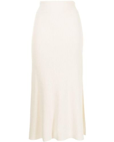 Cashmere In Love River A-line Cashmere Skirt - White