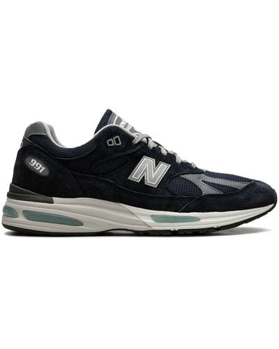 New Balance 991v2 "Dark Navy" Sneakers aus Wildleder - Schwarz