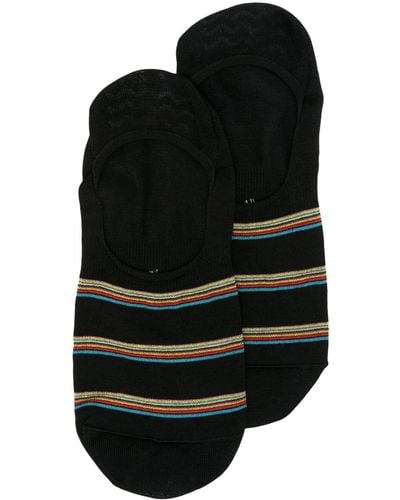 Paul Smith Artist Stripe Cotton-blend Socks - Black