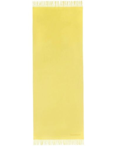Alexander McQueen Fringe-trimmed Cashmere Scarf - Yellow