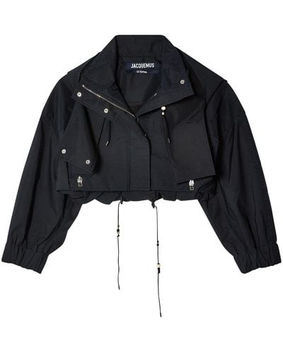 Jacquemus Cropped Beaded Parka - Black