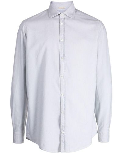Massimo Alba Chemise en coton à manches longues - Blanc