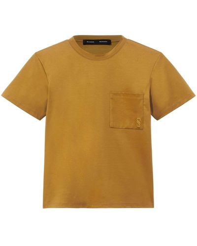 Proenza Schouler Kira T-Shirt aus Bio-Baumwolle - Gelb