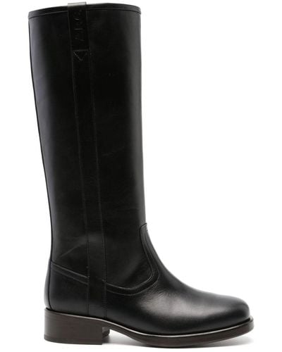 A.P.C. Camraguaise 35mm Knee-high Boots - Black