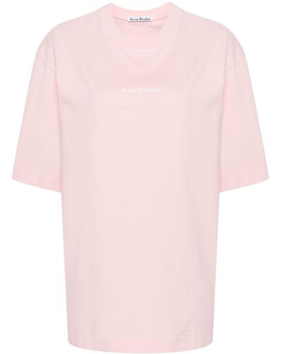 Acne Studios ロゴ Tシャツ - ピンク