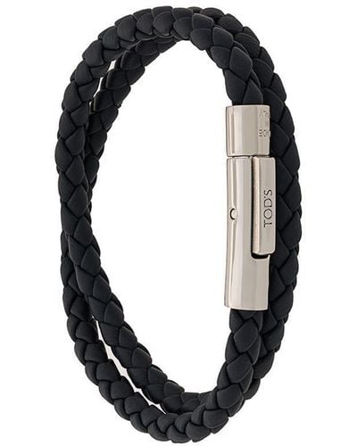 Tod's Bracelet multi-tours à design tressé - Noir