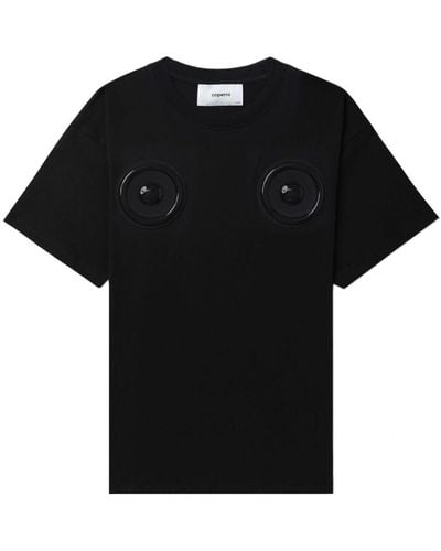 Coperni Appliqué Cotton T-shirt - Black