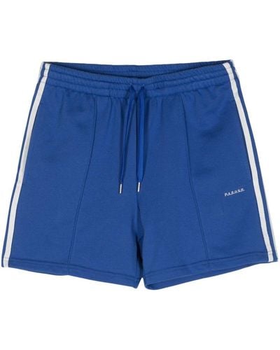 P.A.R.O.S.H. Shorts a righe con ricamo - Blu