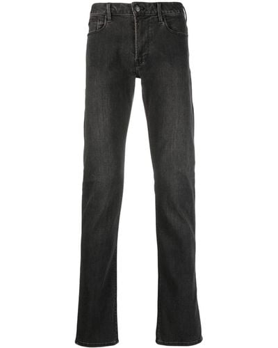 Emporio Armani Mid-rise Skinny Jeans - Black