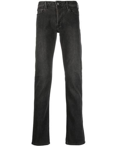 Emporio Armani Halbhohe Skinny-Jeans - Schwarz