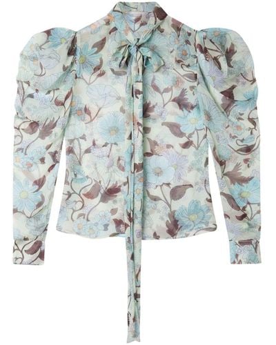 Stella McCartney Blouse With Floral Print - Blue