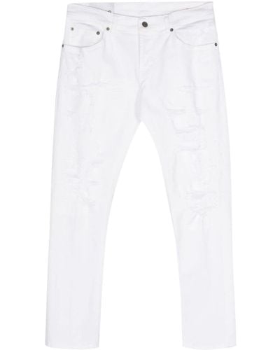 Dondup Skinny-Jeans im Distressed-Look - Weiß