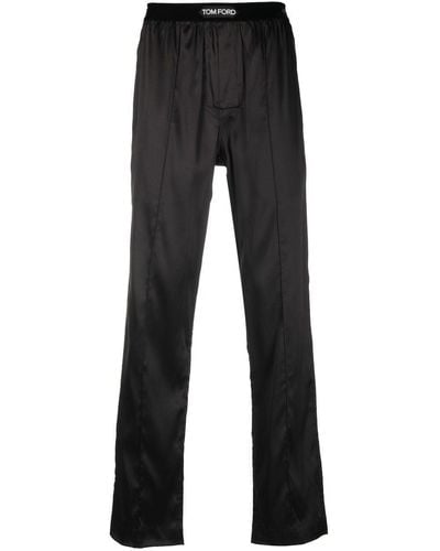 Tom Ford Logo-waistband Lounge Pants - Black