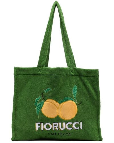Fiorucci Logo-print Tote Bag - Green