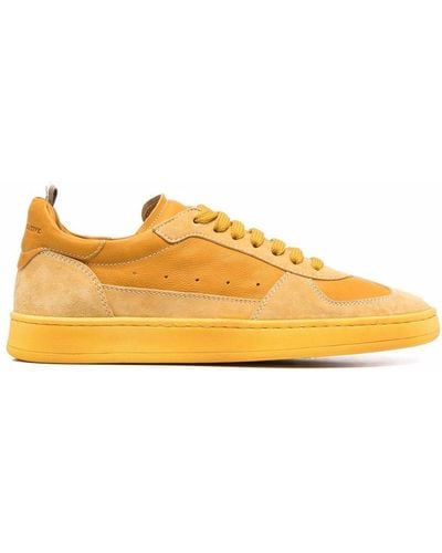Officine Creative Two-tone Suede Trainers - Yellow