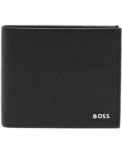 BOSS Highway Leather Bi-fold Wallet - Black