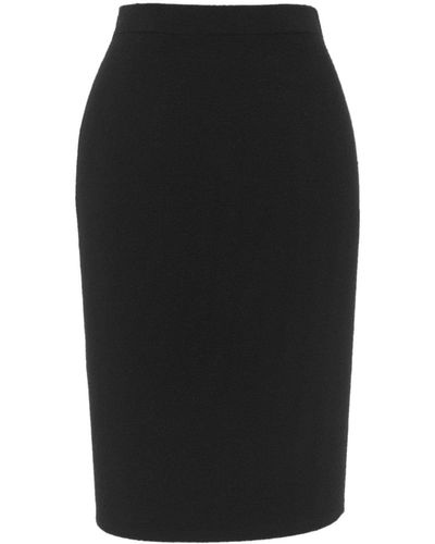 Saint Laurent Elasticated-waistband Pencil Skirt - Black