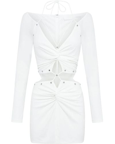 Dion Lee Rivet-detail Cut-out Minidress - White