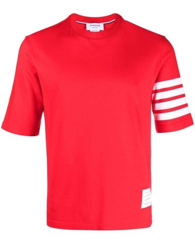 Thom Browne T-Shirt mit Streifen - Rot