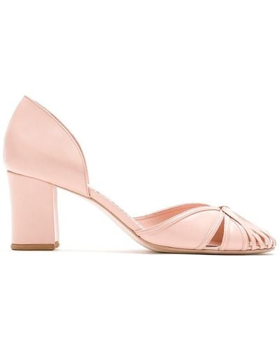 Sarah Chofakian Sarah Leather Court Shoes - Pink