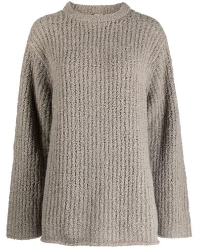 Lauren Manoogian Ladders Ribbed-knit Sweater - Brown