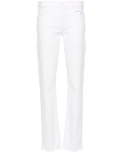 Mother The Smarty Straight Jeans - White