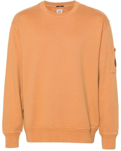 C.P. Company Lens-detailed Cotton Sweatshirt - Orange