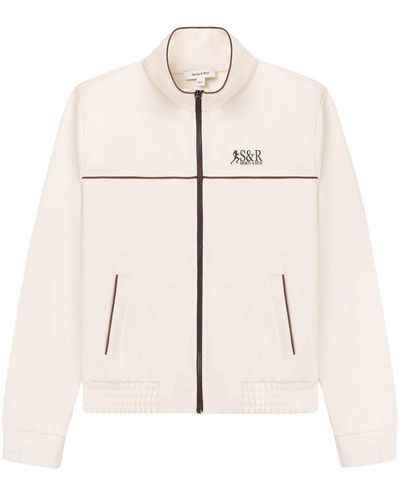 Sporty & Rich Action Logo-print Track Jacket - Natural
