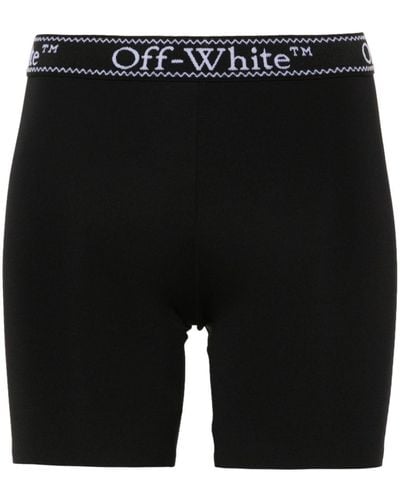 Off-White c/o Virgil Abloh Short à bande logo - Noir
