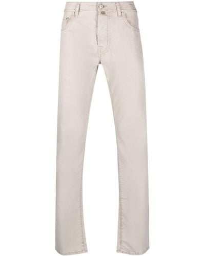 Jacob Cohen Logo-patch Skinny Trousers - White