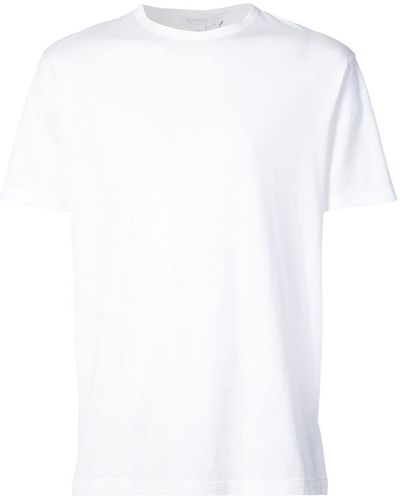 Sunspel T-shirt Met Ronde Hals - Wit