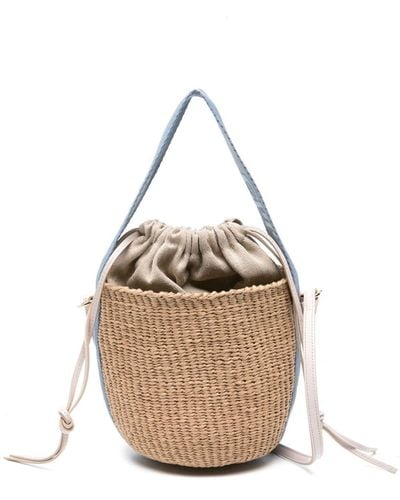 Chloé Small Woody Bucket Bag - Natural