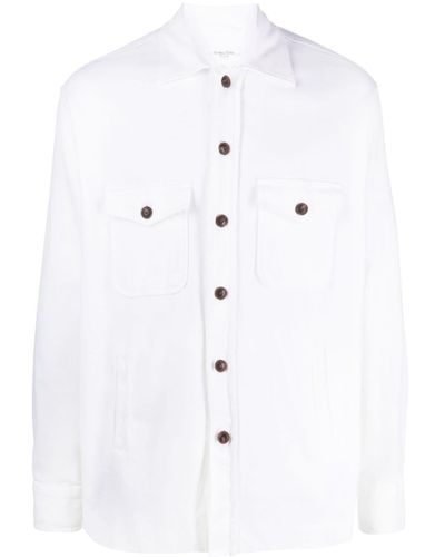 Tintoria Mattei 954 Long Sleeve Shirt Jacket - White