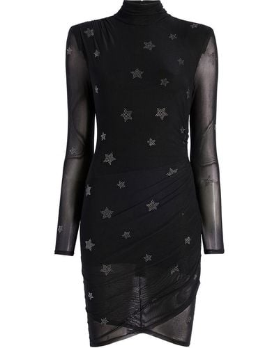 Cinq À Sept Marlene Star-print Mini Dress - Black