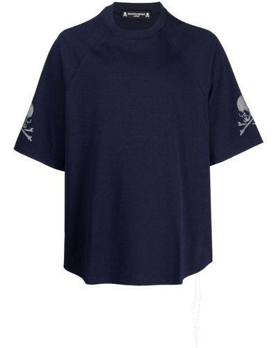 MASTERMIND WORLD スカルプリント Tシャツ - ブルー