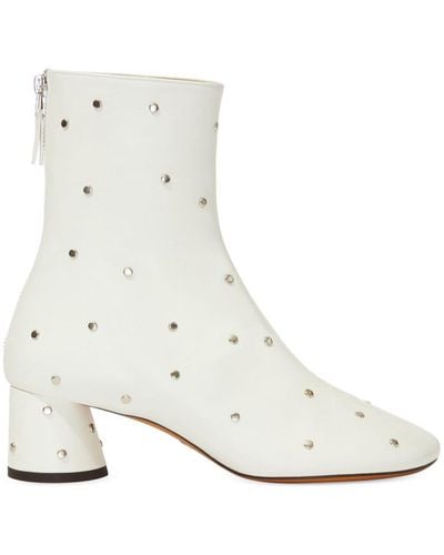 Proenza Schouler Glove Embellished Ankle Boots - White