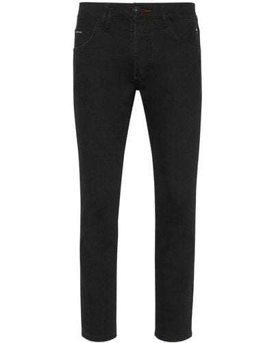 Philipp Plein Lion Circus Low-rise Skinny Jeans - Black