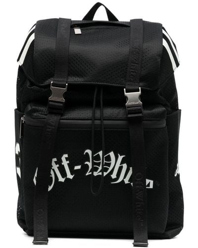 Off-White c/o Virgil Abloh Logo-print Mesh Backpack - Zwart